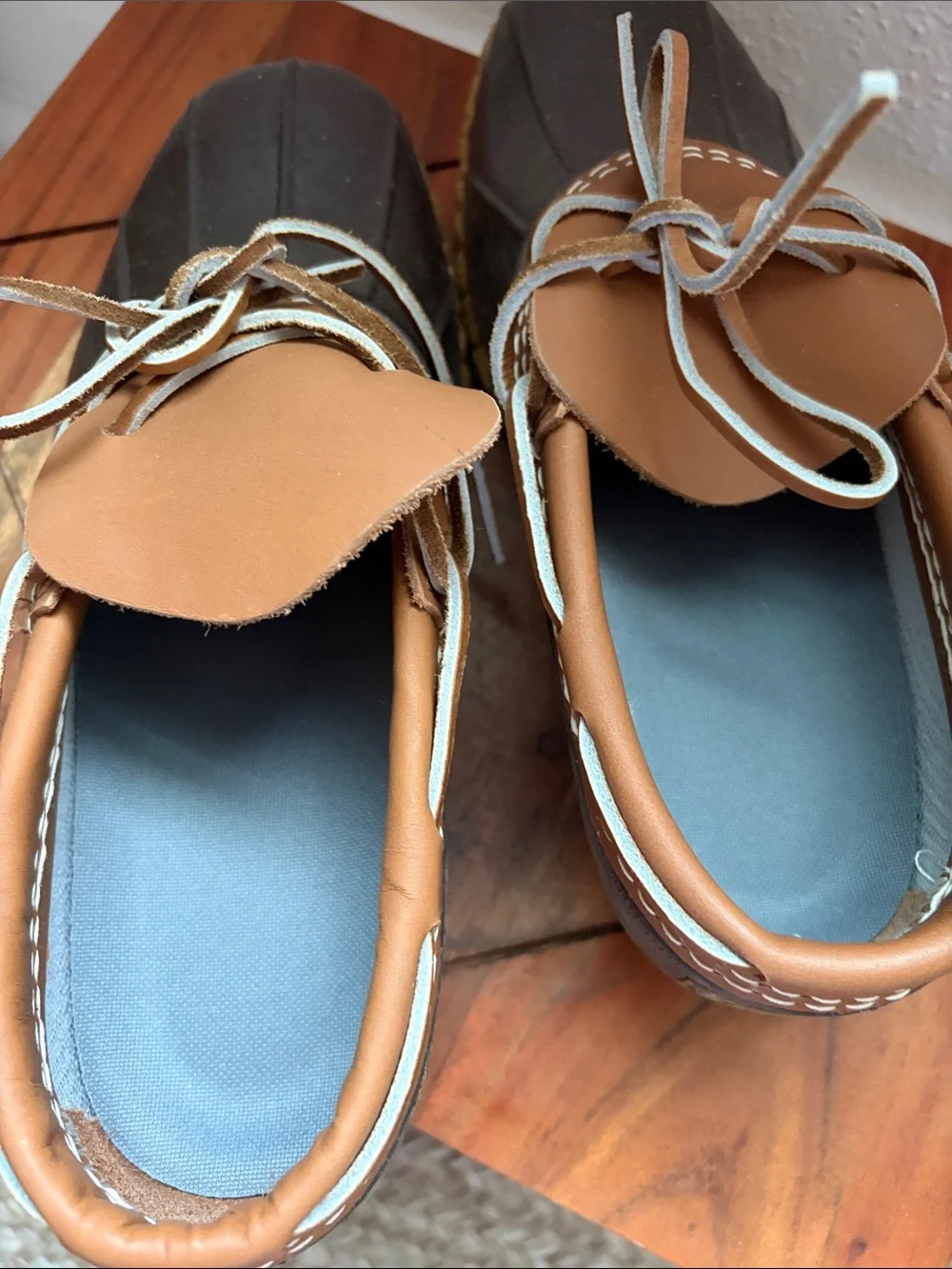 L.L. Bean Brown and Olive Green Women's Winter Rain Duck Shoes